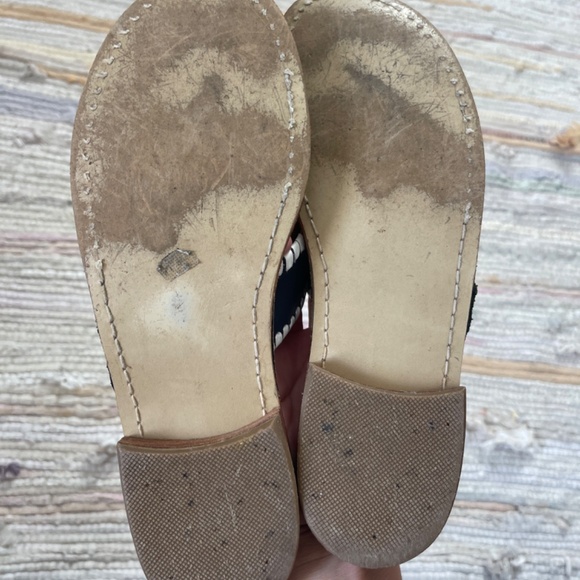 Jack Rogers Navy Blue and White Thong Toe Sandals Size 8 - Picture 5 of 5